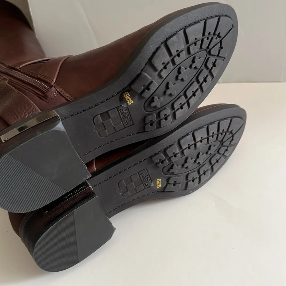 Vince Camuto Brown‎ Leather Boots Paton over the knee